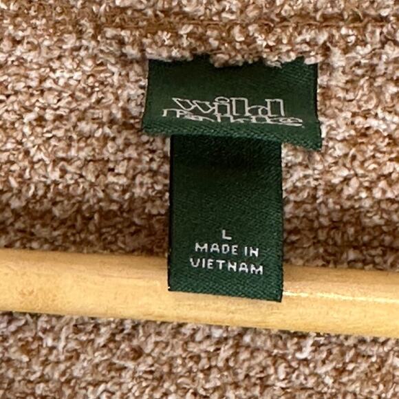 Wild Fable Cozy Brown V-Neck Ruched Knit Sweater - Picture 5 of 6